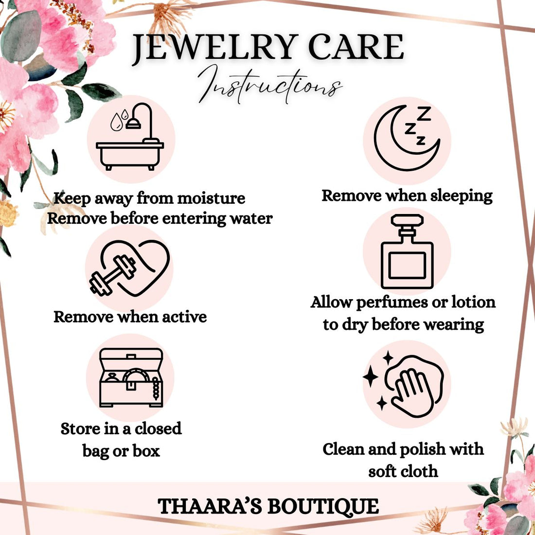 Taking care of your jewelry is important to maintain its sparkle and shine.