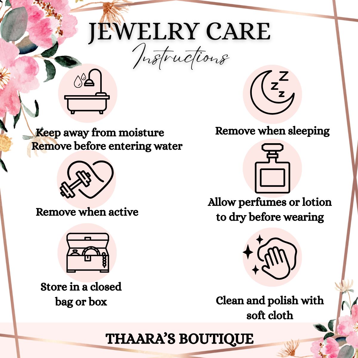 Taking care of your jewelry is important to maintain its sparkle and shine.