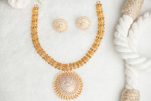 AAHNA Traditional Long Haram with matching Earrings