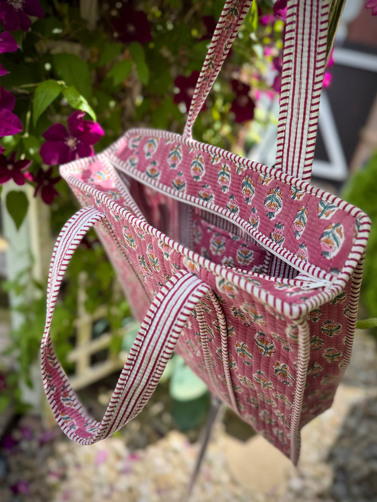 Pink Floral Tote Bag V1