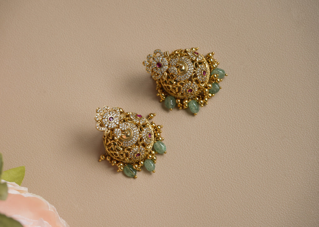 BHAVISHNI - ELITE COMBO-Traditional Antique Bridal IDOL- inspired jewelry Set