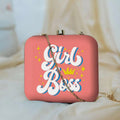 PRINTED CLUTCH/HANDBAG -GIRL BOSS
