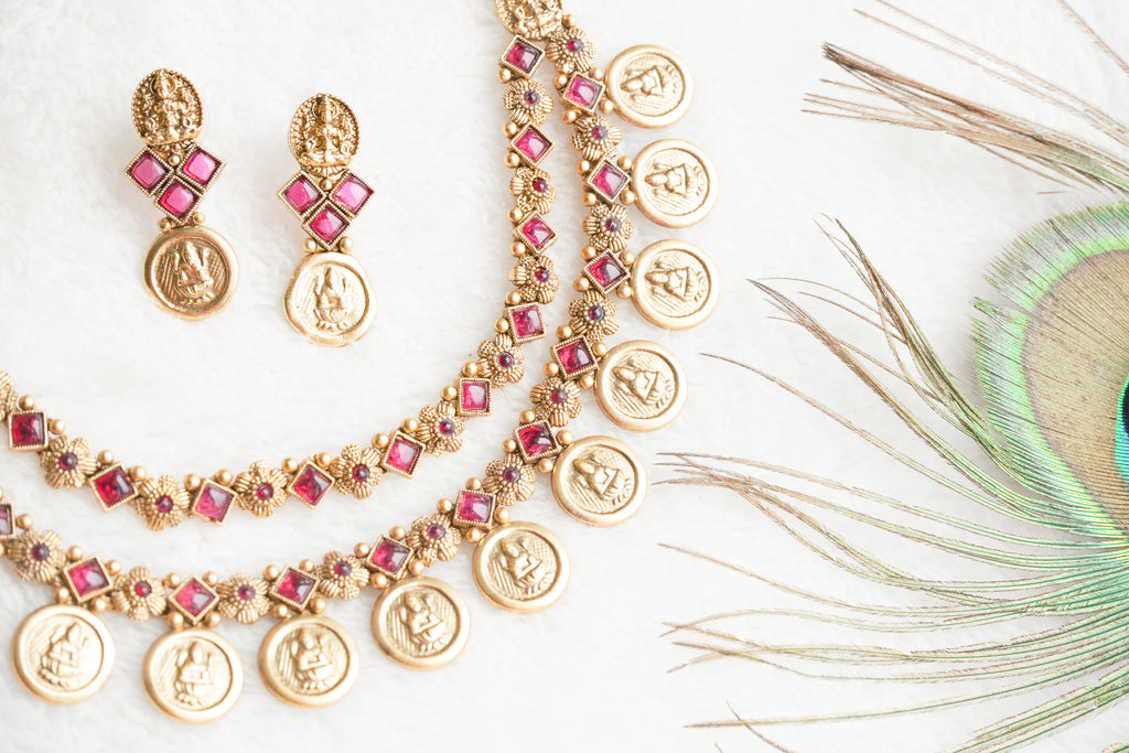 Divija Traditional Layer Coin Necklace Set