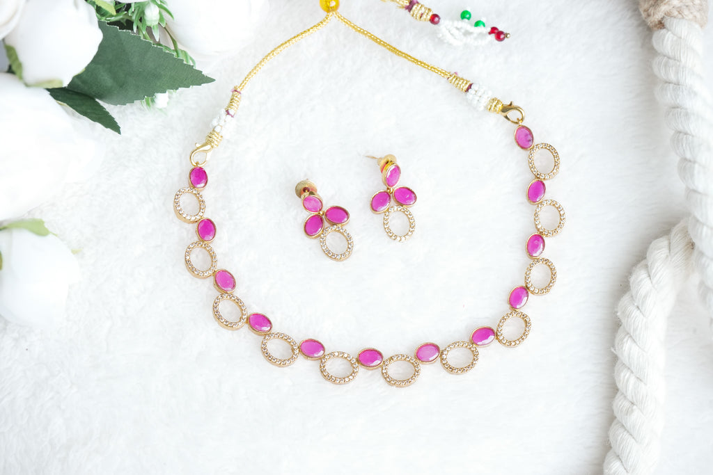 Drisana PINK Ad stone jewelry