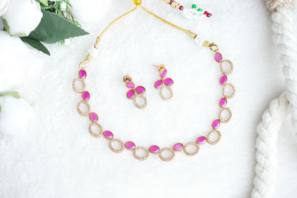 Drisana PINK Ad stone jewelry