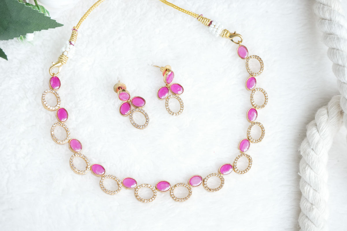 Drisana PINK Ad stone jewelry