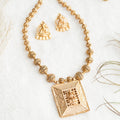 Girisha Interchangeable Traditional idol and non- idol long haram, with 2 sets of Earrings