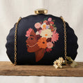 PRINTED WAVY SHAPED Handbag With Metal Accents