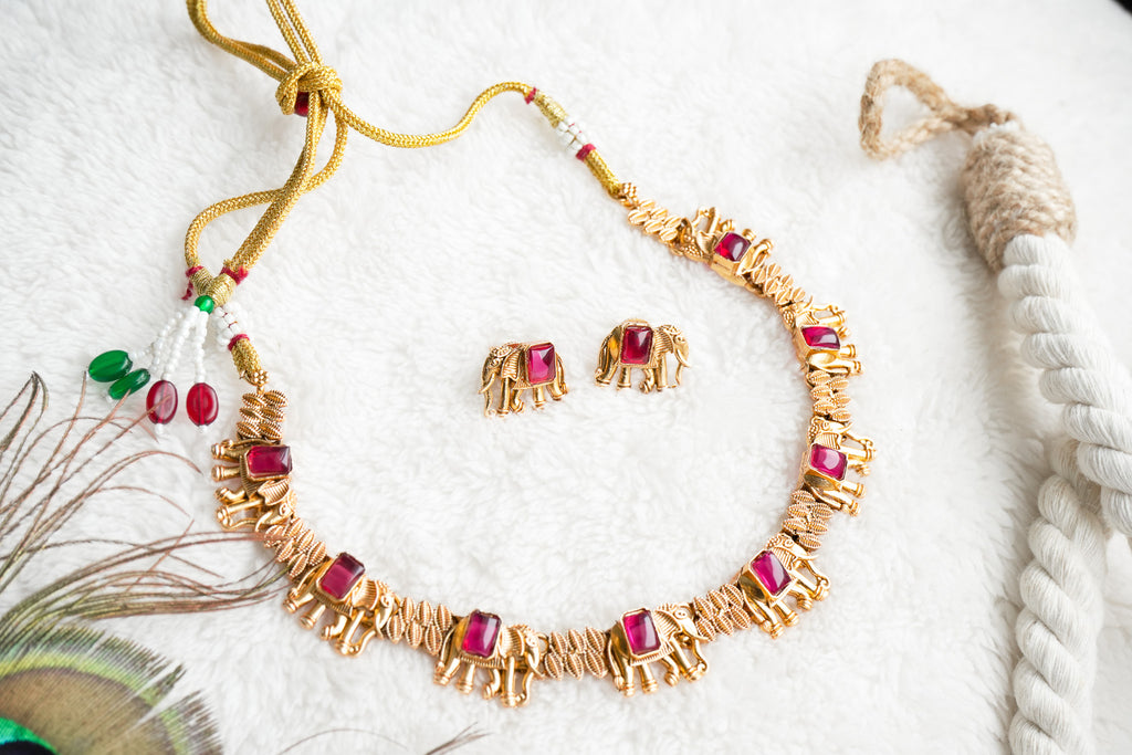 KASHI Elephant motif jewelry