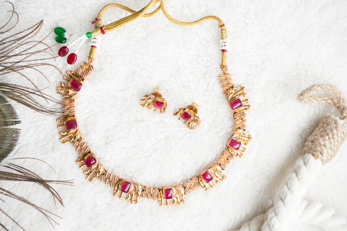 KASHI Elephant motif jewelry