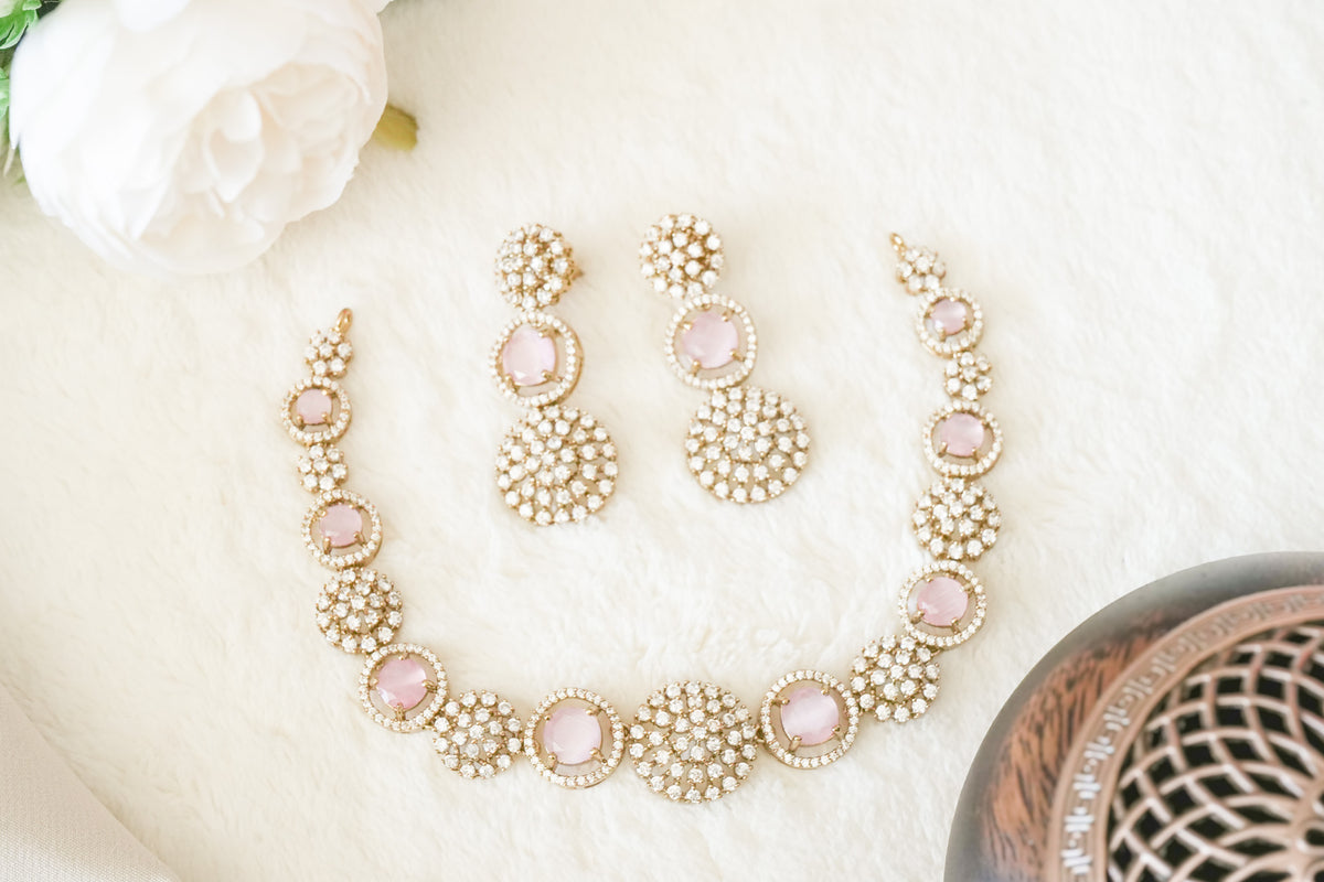 Penelope Single layered AD stone choker set