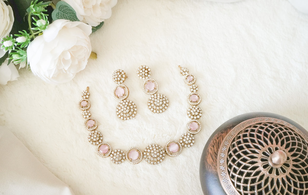 Penelope Single layered AD stone choker set