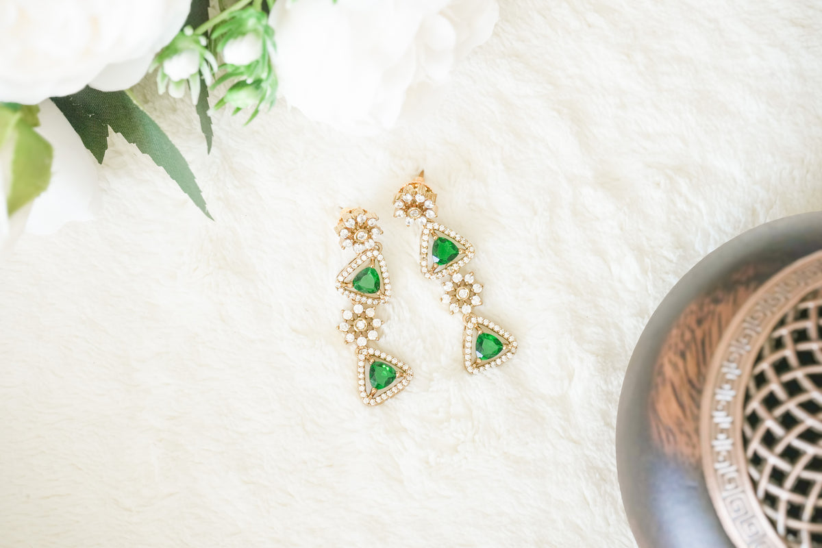 Phoebe AD Stone Necklace with matching Earrings