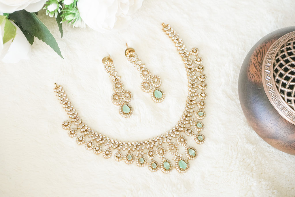 Sophie AD Stone Necklace with matching Earrings