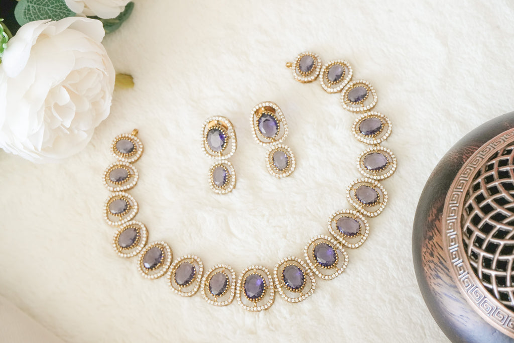 Zara AD stone Single layered chokers