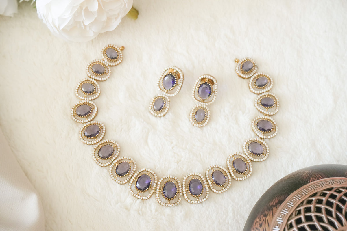 Zara AD stone Single layered chokers