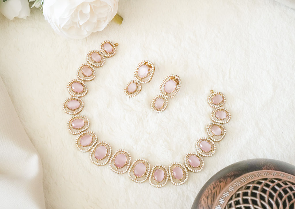 Zara AD stone Single layered chokers